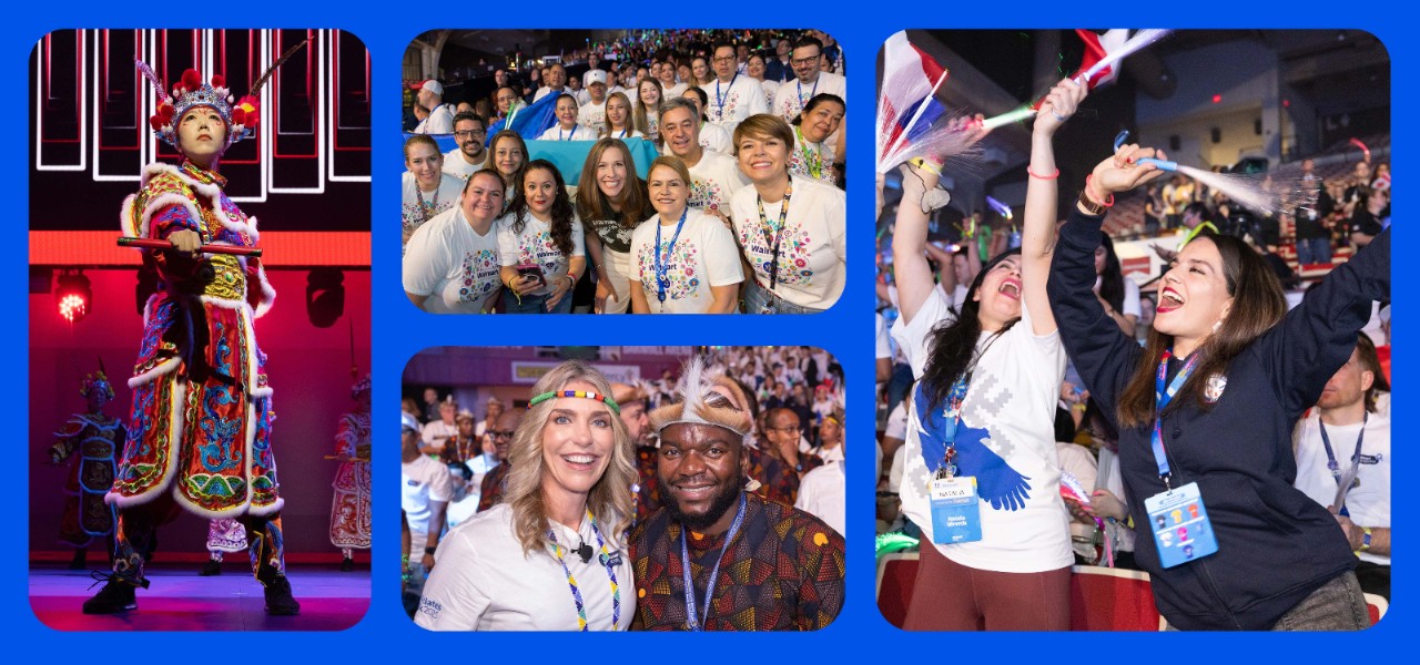 Walmart International associates smile and cheer at 2025 Associates Week.